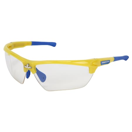 Mcr Safety Dominator (DM3), Safety Glasses, MAX6 Anti-Fog, Polycarbonate Lens, Yellow Frame, Half Frame, 12 PK DM1340PF